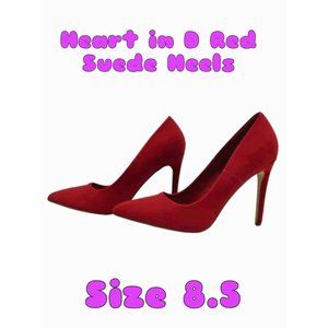 Shoes - Heart in D Red Heels Size 8.5